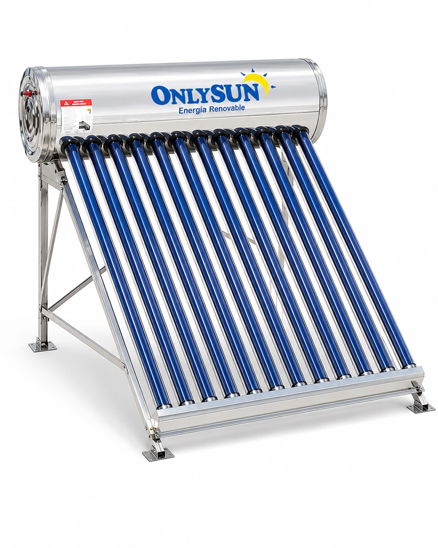 Calentador Solar ONLY SUN de 12 tubos y 150 Lts