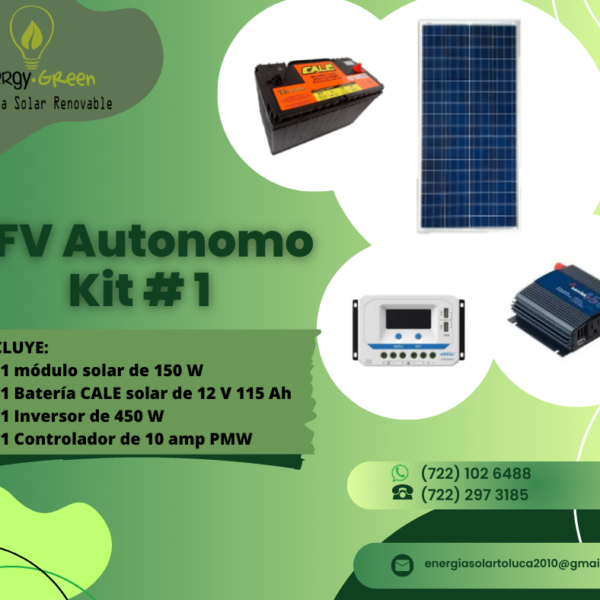 KIT SISTEMA FOTOVOLTAICO AUTONOMO DE  450 W